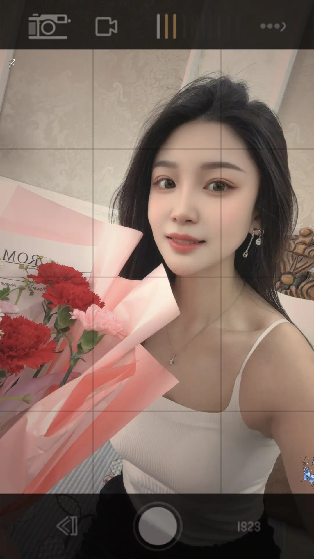 收到儿子的花还是很幸福的