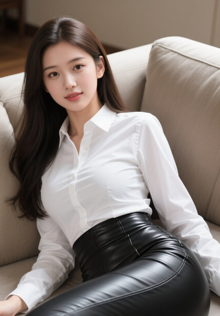 俏丽少妇慵懒一卧裙摆开衩暗藏诱惑