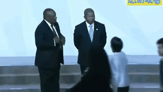 南非总统是条汉子，见苗苗过来装都不装了，懒得敷衍，不是提提裤子，就是整理领带，估