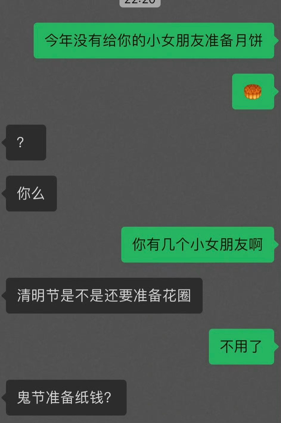 中秋节男朋友没给我买月饼​