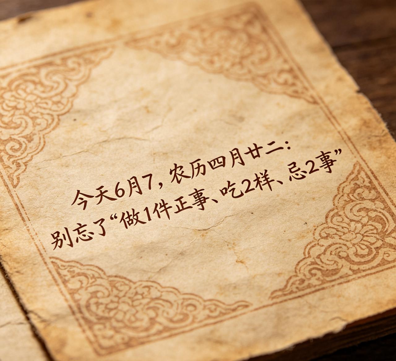 【今天6月7日｜农历四月廿二｜芒种刚过：今天不求仪式感，求你把三件事做完，全家