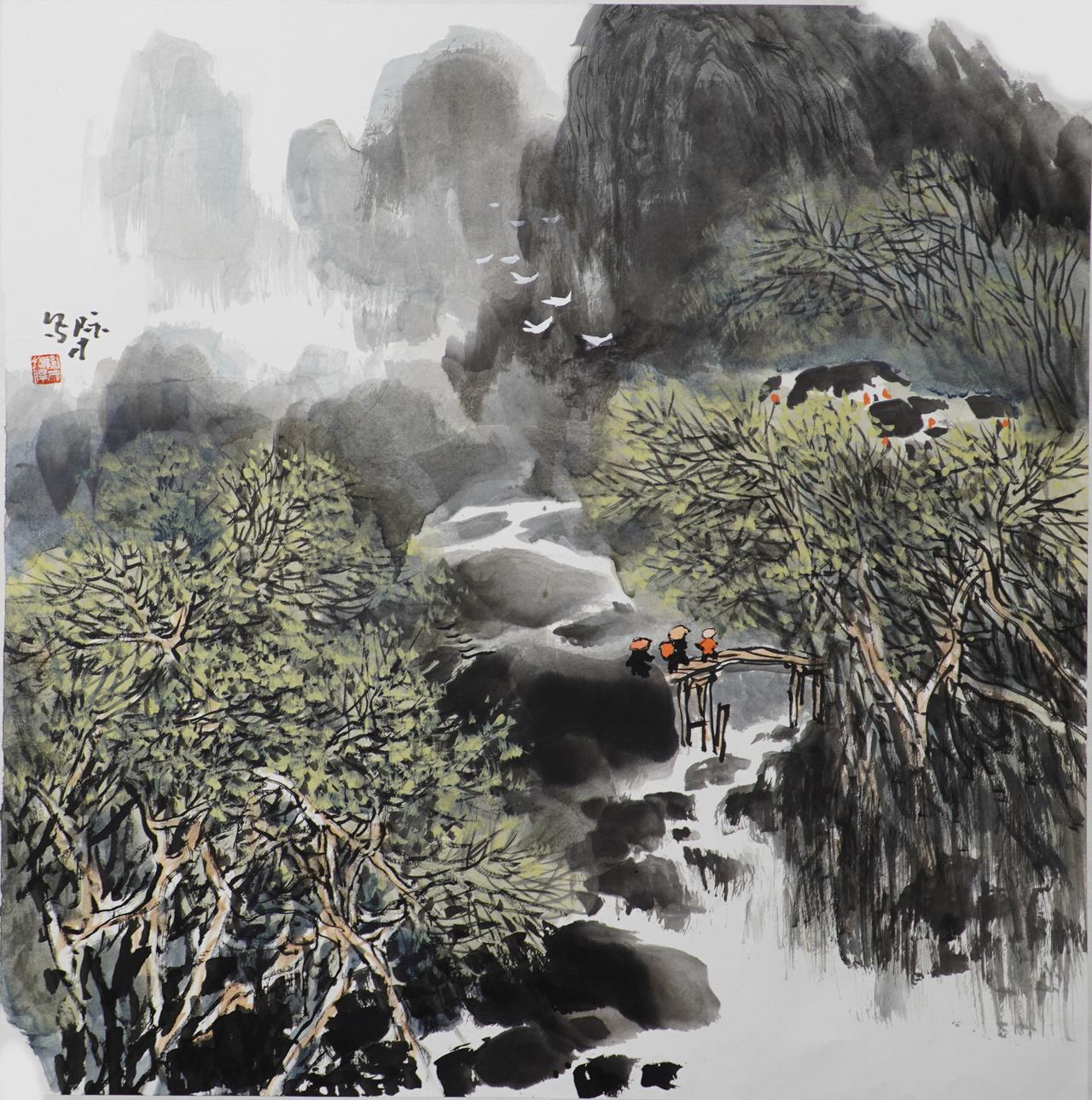 如何理解山水画中的“开合”关系？中国山水画就像散文小说一样，特别讲究起、承、