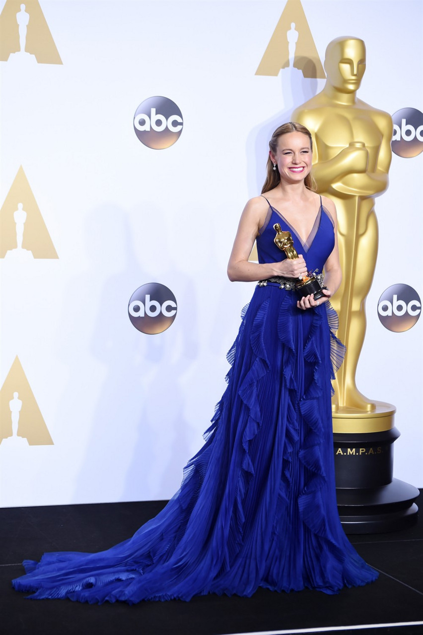 【来自投稿】2016年2月28日，第88届奥斯卡金像奖颁奖典礼，美国演员布丽·拉