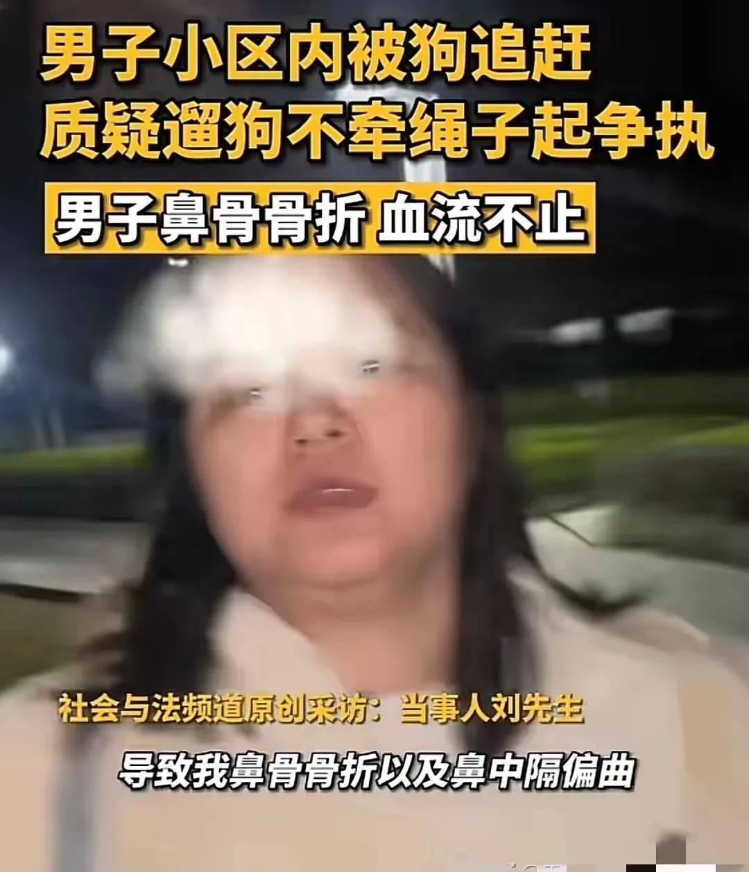 如何看待男子提醒狗主人牵绳被打骨折轻伤二级，打人女子被取保候审？刘先生2月24