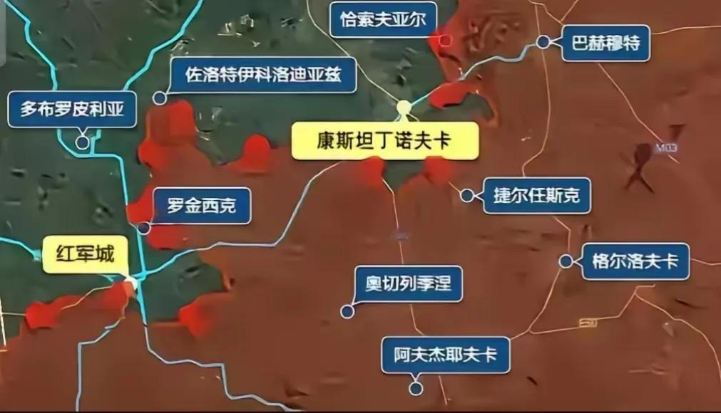 红军城失守，双子城基本保不住了，顿巴斯地区也就全部解放了！在利曼方向，俄军已突