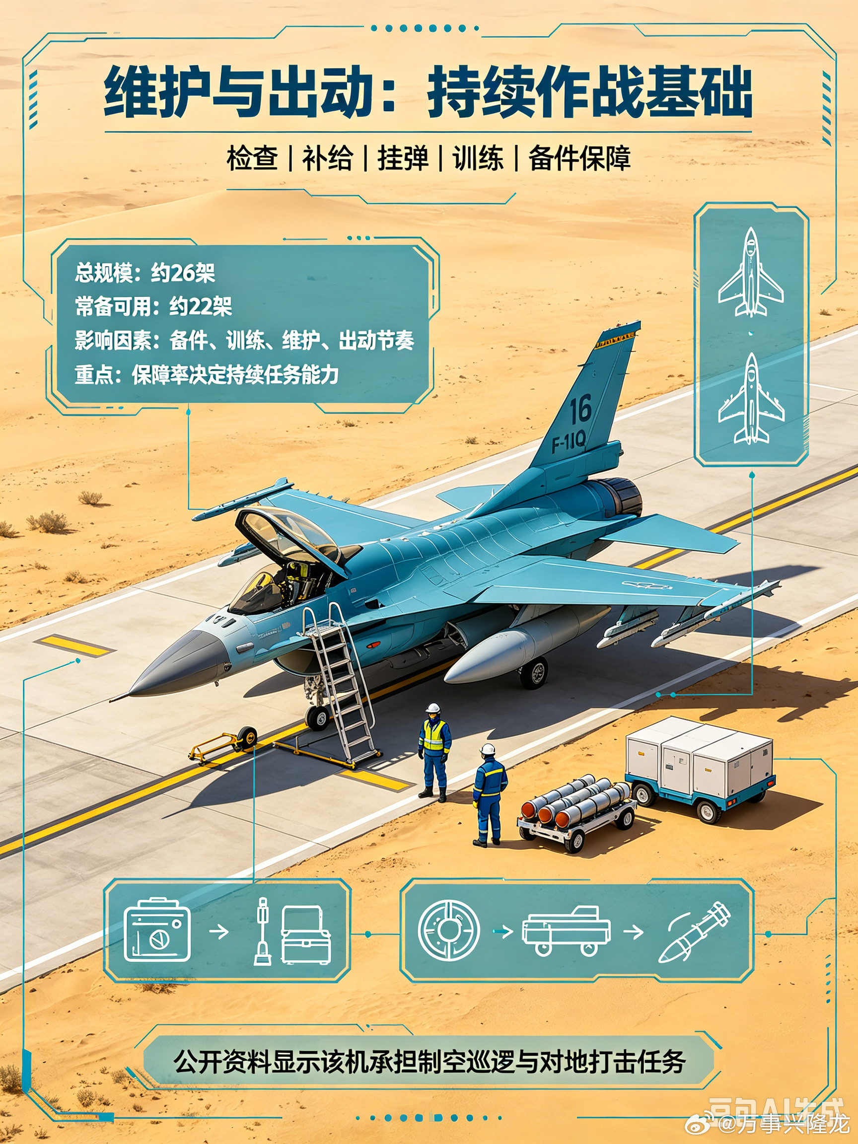 🔥伊拉克F‑16IQ｜美制定制版主力战机深度解析🇮🇶伊拉克空军核心战力：F