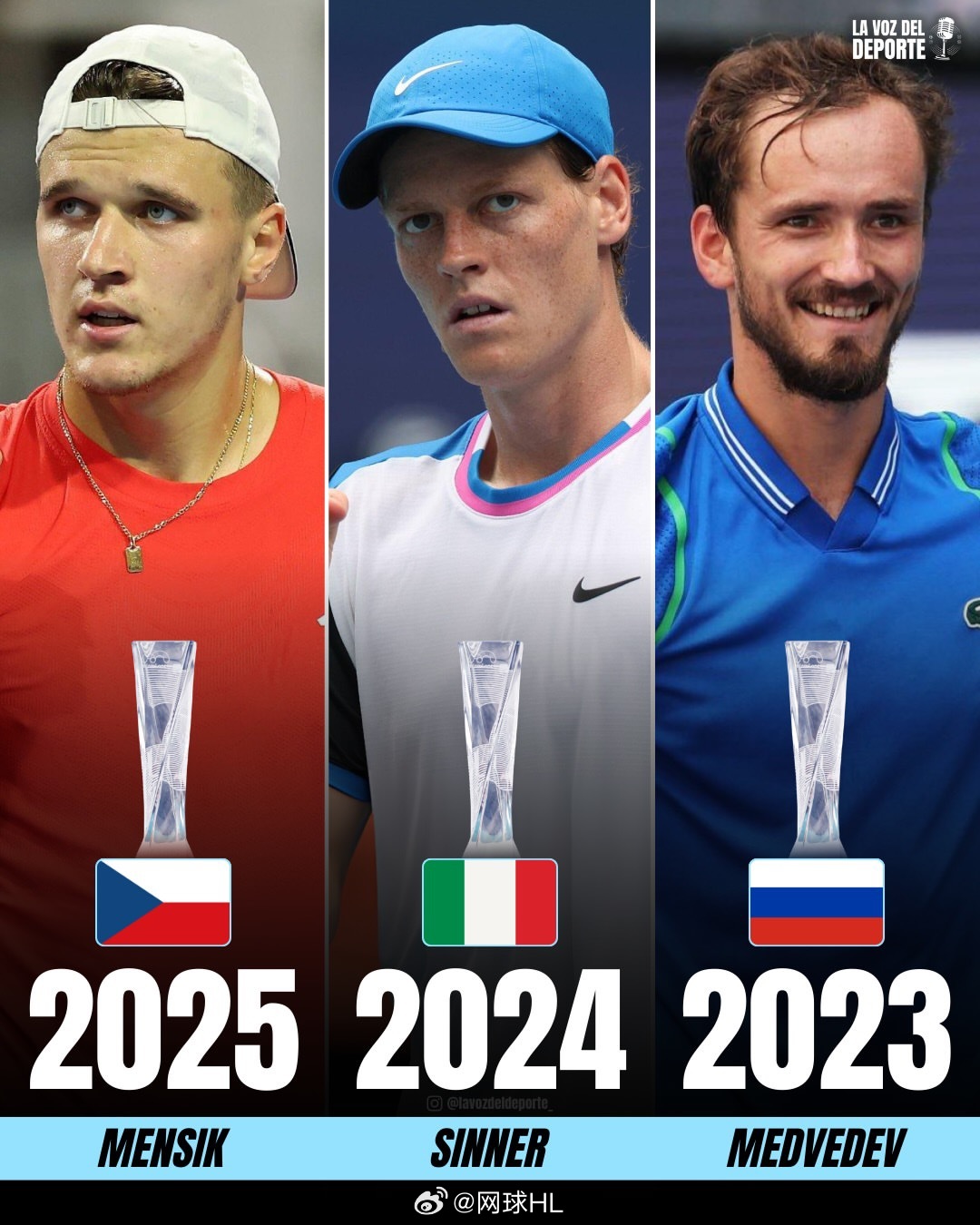 过去几年的迈阿密男单冠军👇你对哪一年印象最深？2025年：门希克 2024年：