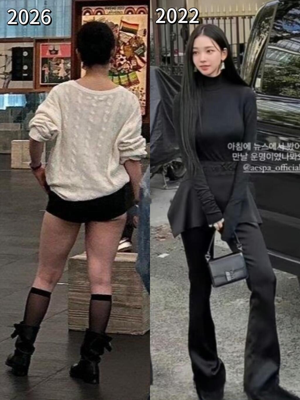 柳智敏两年偶遇图对比，变化还挺大​​​
