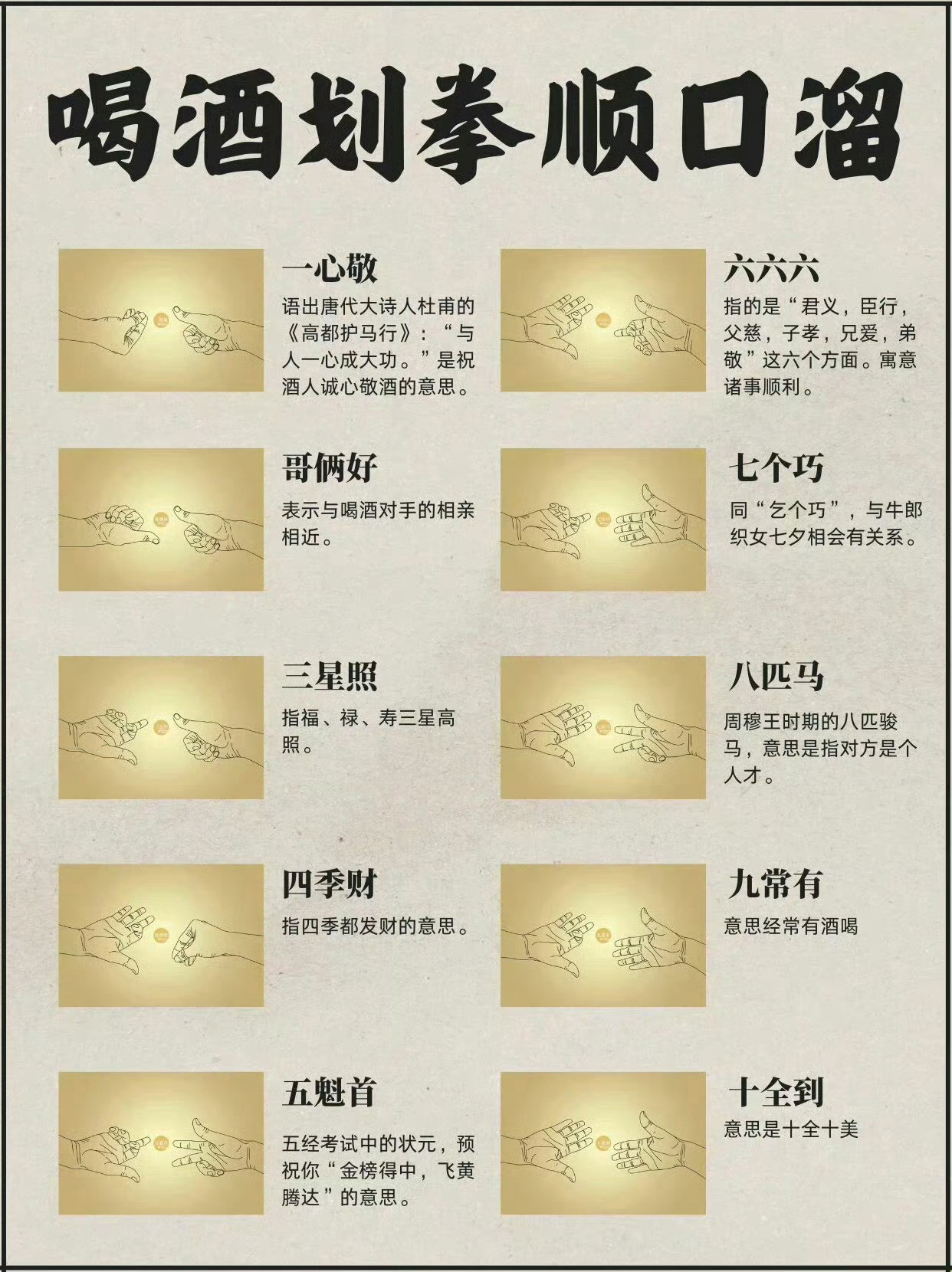 喝酒划拳顺口溜，背后竟然有历史？