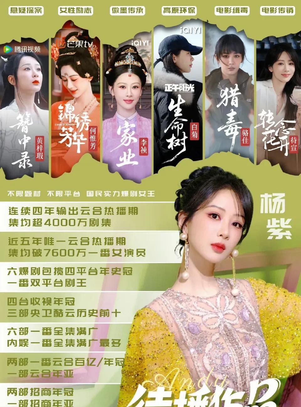 我们杨紫这张宣传图是谁做的啊？做得是真的好啊！待播作品：电视剧：《簪中录》悬