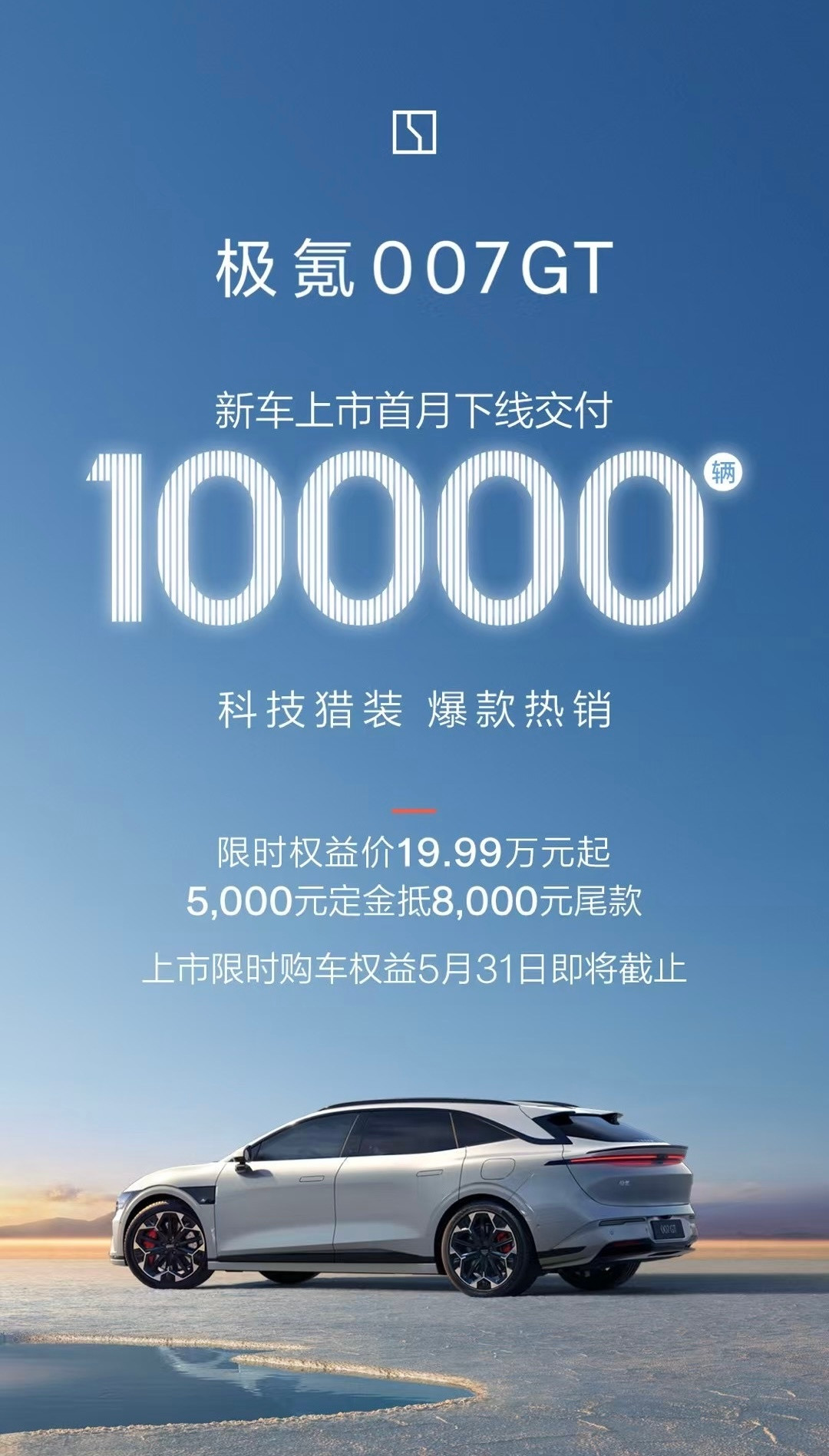 极氪007GT下线交付10000辆，为它鼓掌。但是同时，极氪7X和极氪001的销