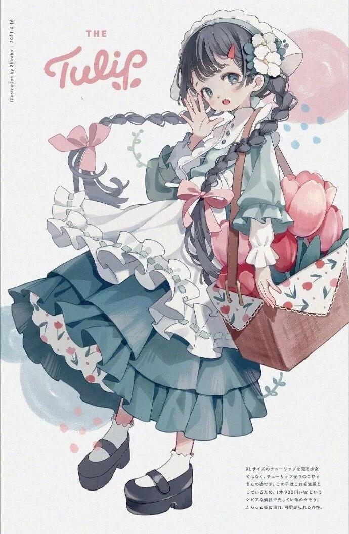 动漫次元整活好有意思动漫壁纸甜美感十足的一组少女插画。