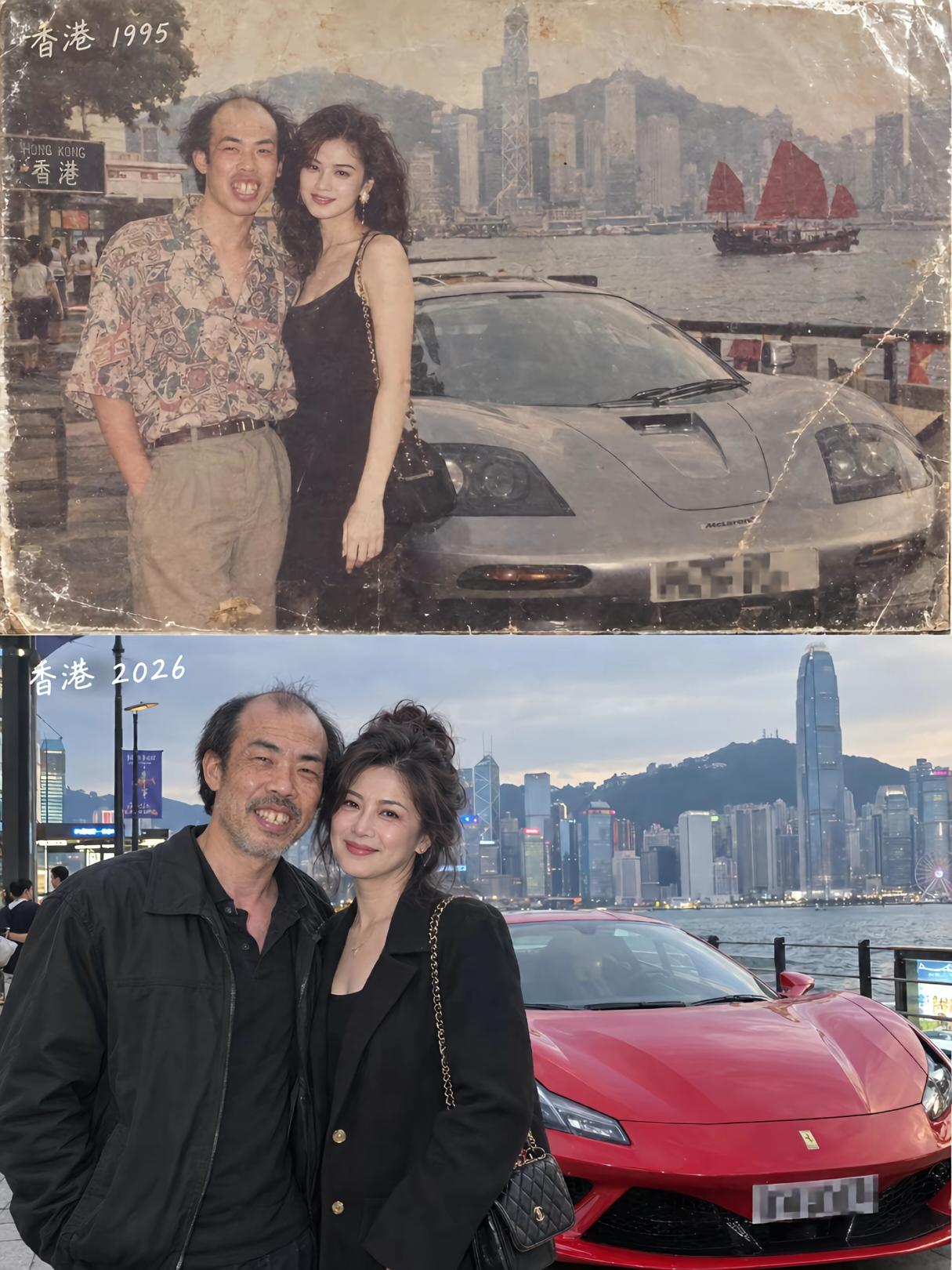 这对情侣在不同年代拍照，背景都超赞！