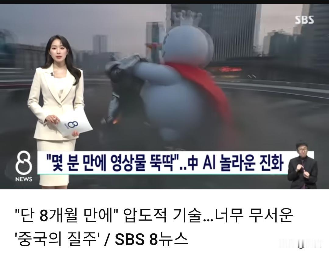 韩媒:仅8个月就实现了压倒性的技术优势…近日，韩媒报道了Seedance2