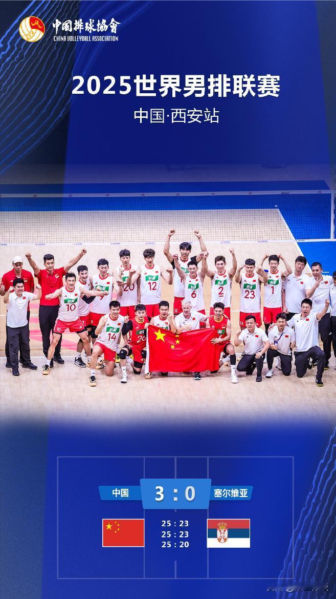 海宁这是保姆式指挥啊。中国男排直落三局拿下欧洲劲旅塞尔维亚，海宁总算是松了一