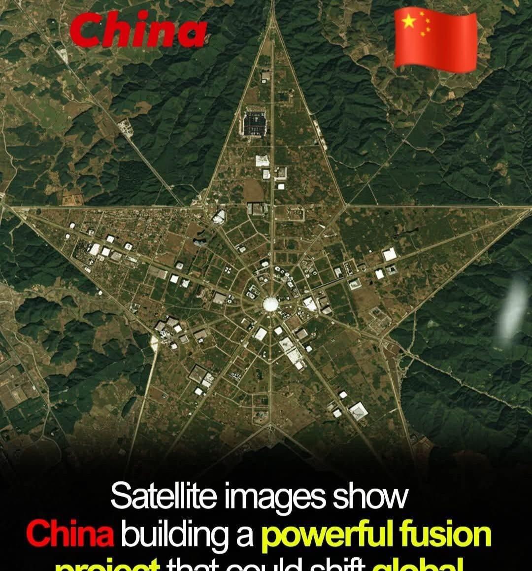 一颗美国卫星最近在中国西南部发现了一些意想不到的东西——一个靠近绵阳市的巨大的星