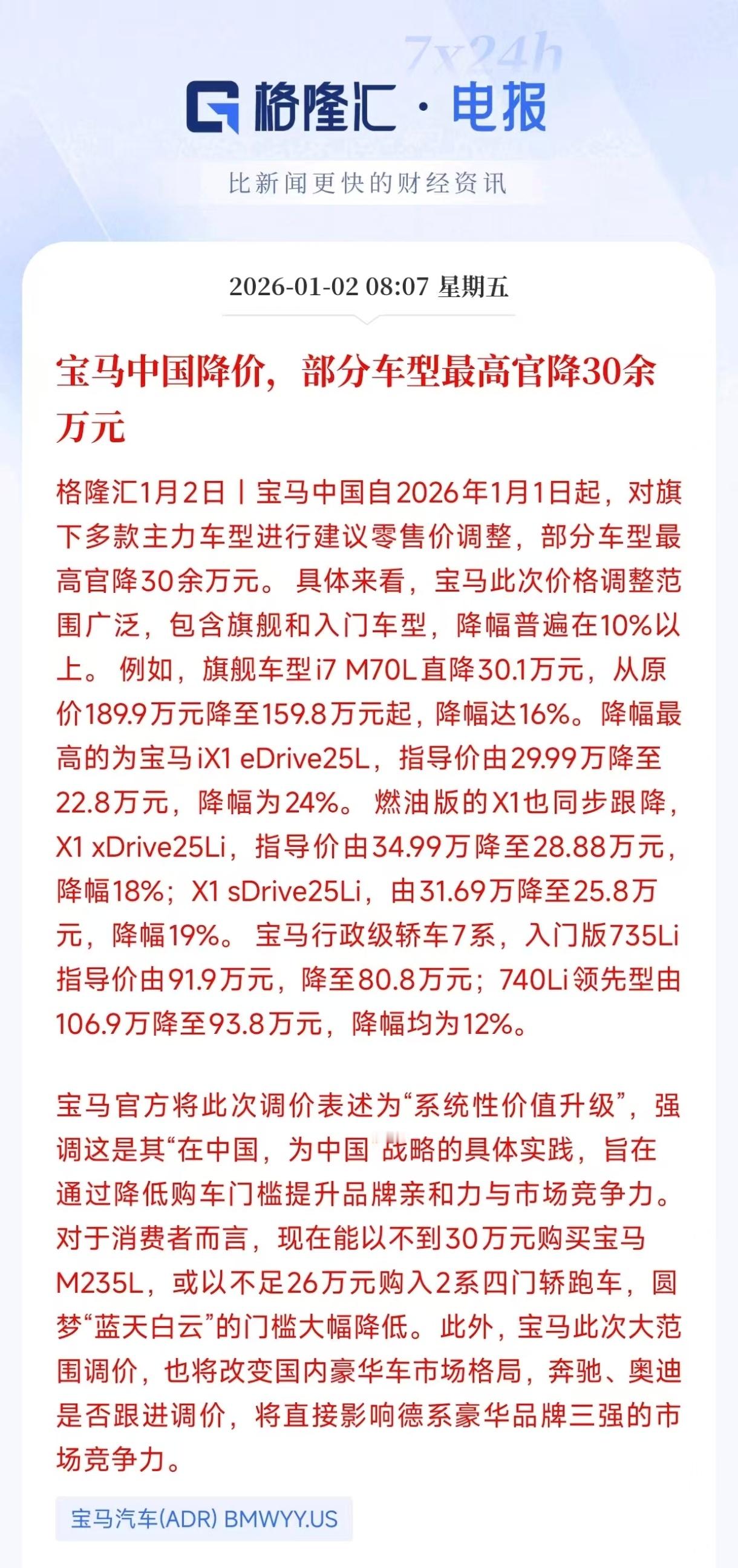 宝马大降价，降幅超30万，这不下手岂不是亏大了？