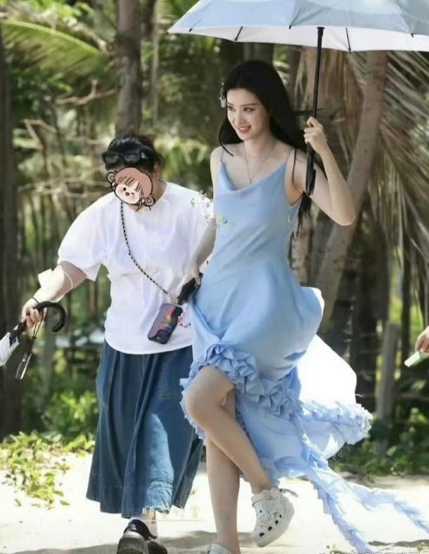 王楚然果然是大框架美女，她这到底有多高啊？