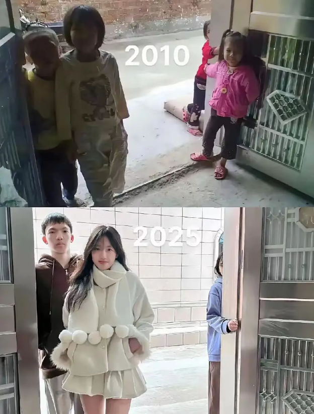 图一粉色的女孩子在哪呢？