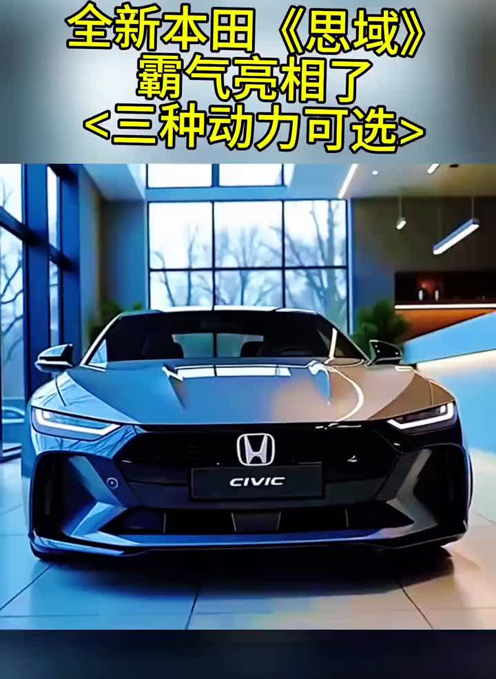 全新本田《思域》霸气亮相了，三种动力可选。