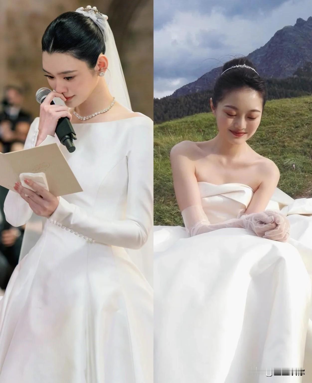 晚晚外形出众、审美在线，当年的婚纱一点不输奚梦瑶。她凭早年穿搭资源本可靠自媒体安