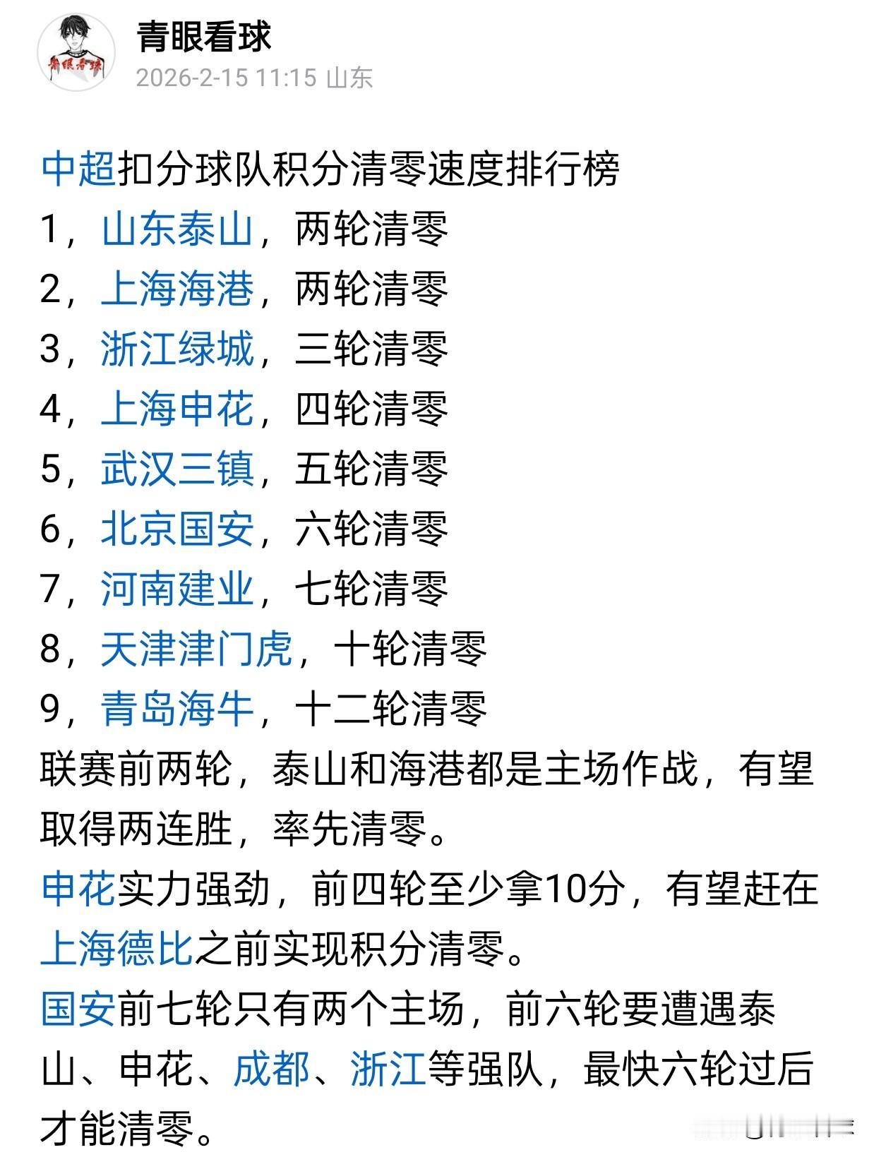 我成功预测了北京国安6轮清零，两个月前，我预测北京国安6轮才能清零时，很多人都不