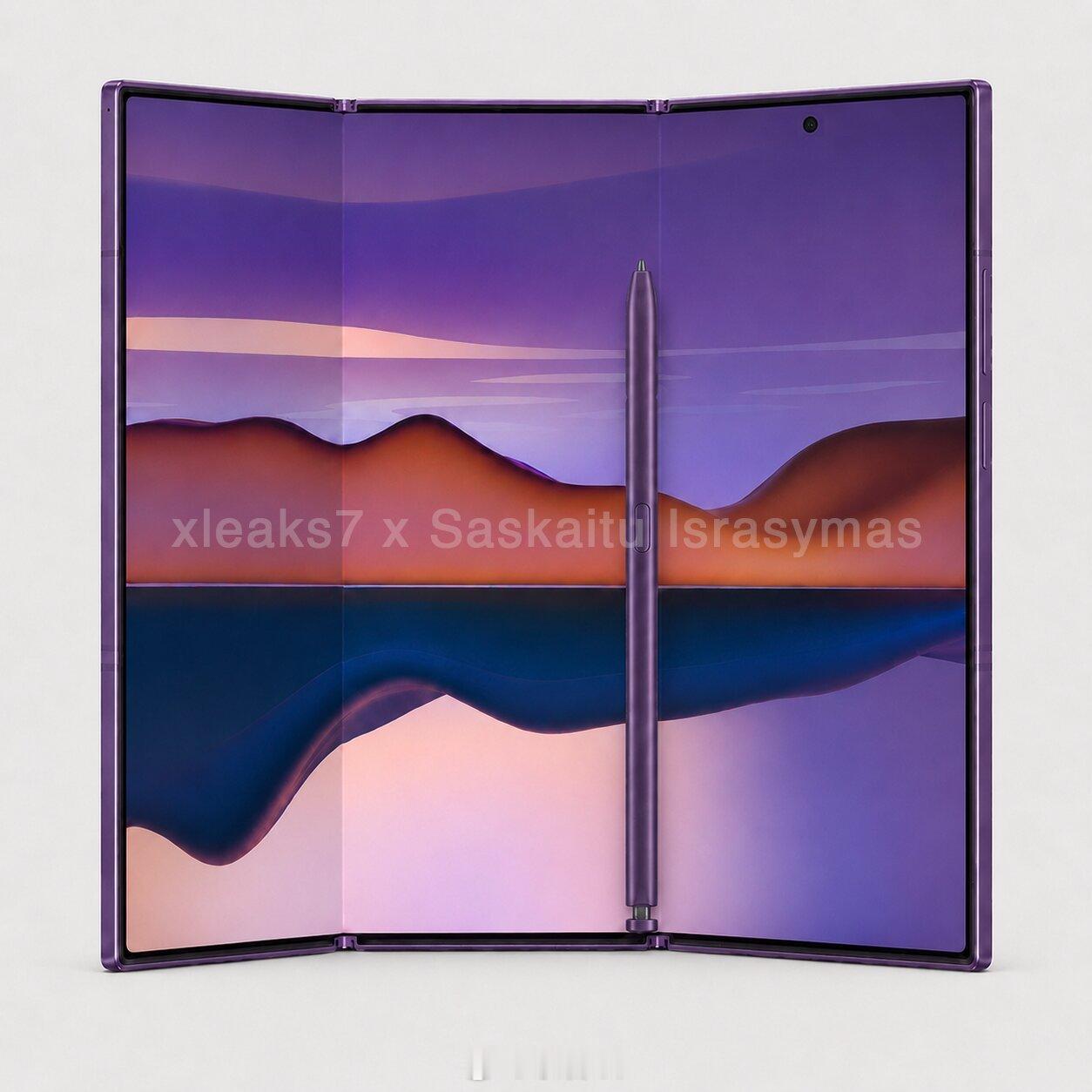 三星三折叠GalaxyZTrifold2专利曝光，把SPen收纳进了屏幕