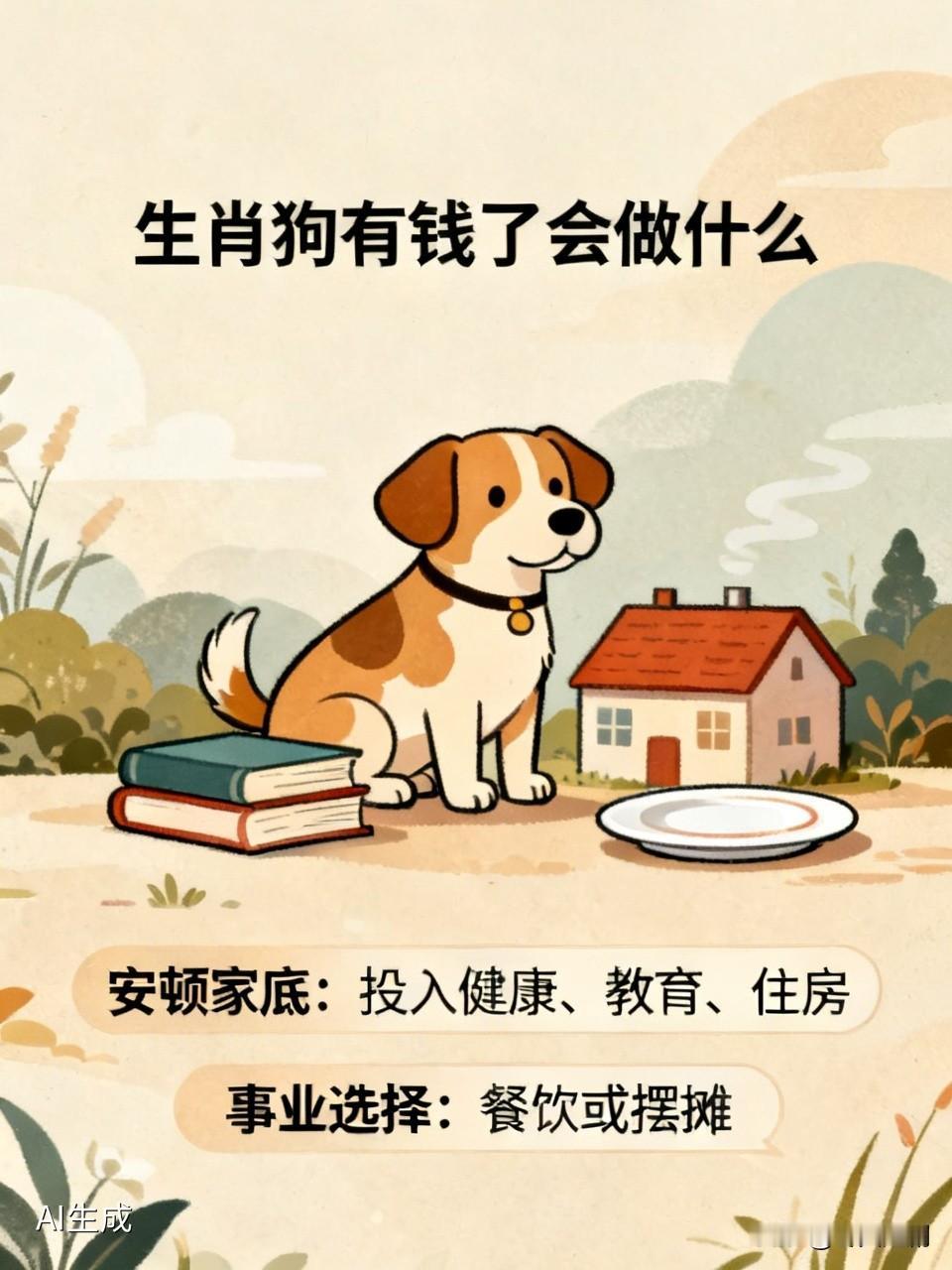 如果生肖狗有钱了，大概率会先安顿家底。就像不少属狗的中了几十万大奖，聪明的他们不
