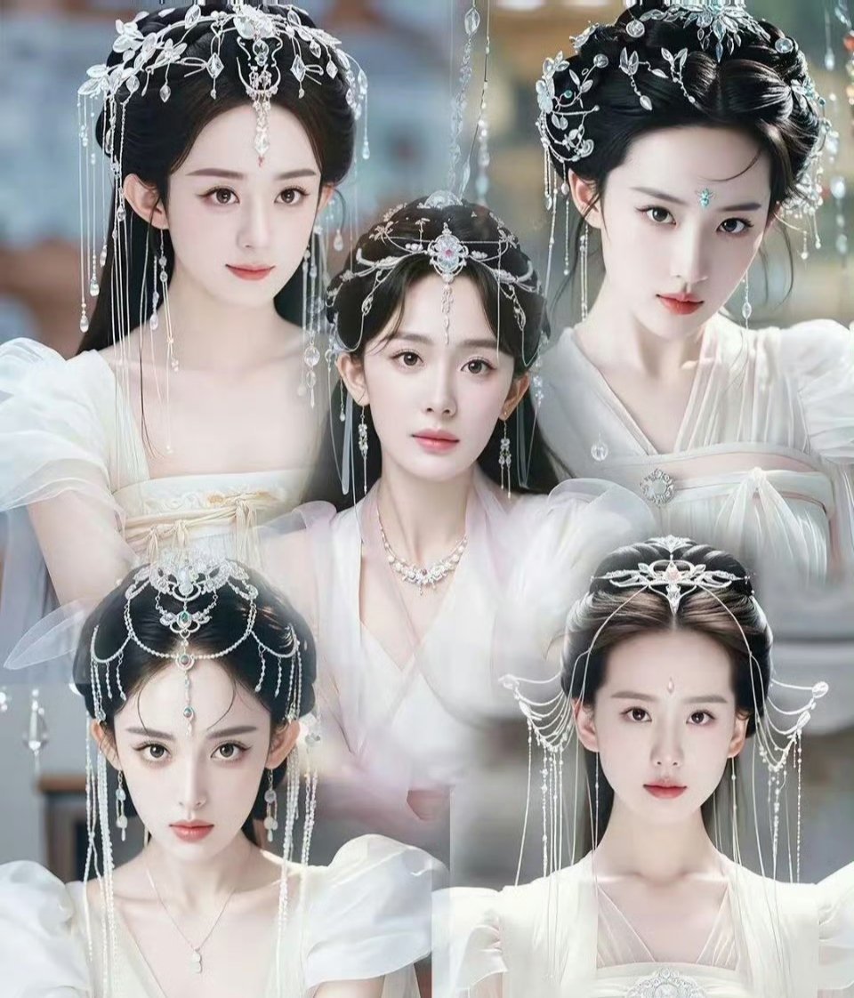 假如这五位女星来演，你觉得谁的妆造最合适演《仙剑三》中的夕瑶？1、杨幂2、赵丽颖