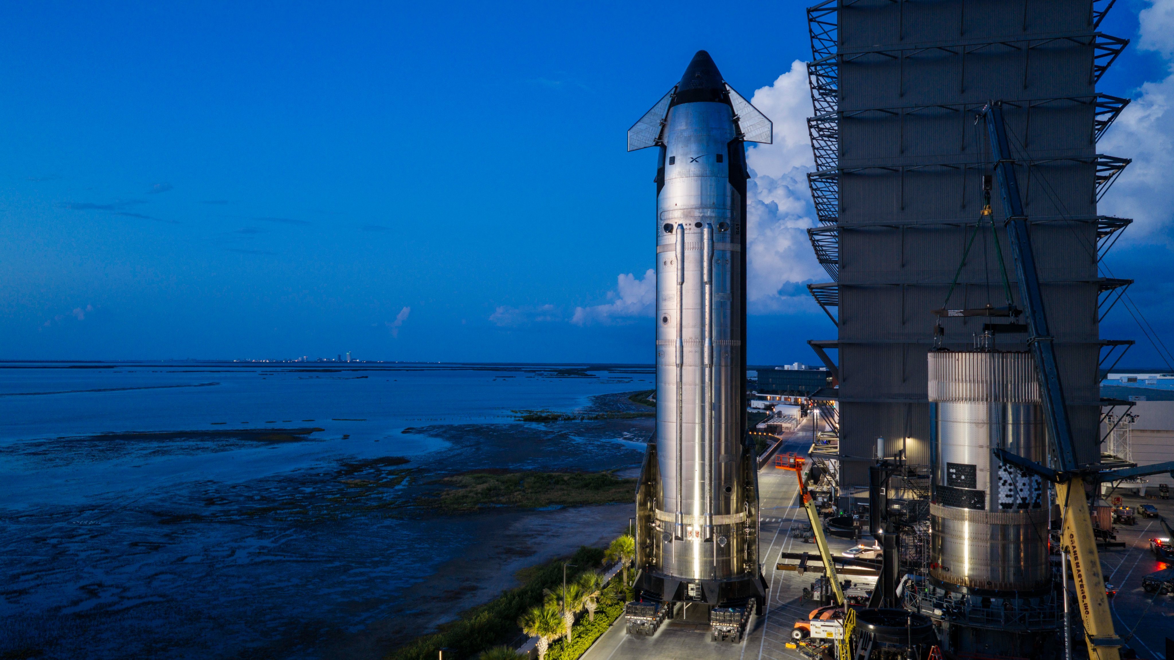 将用于SpaceX星舰14飞的S41飞船高清图​​​