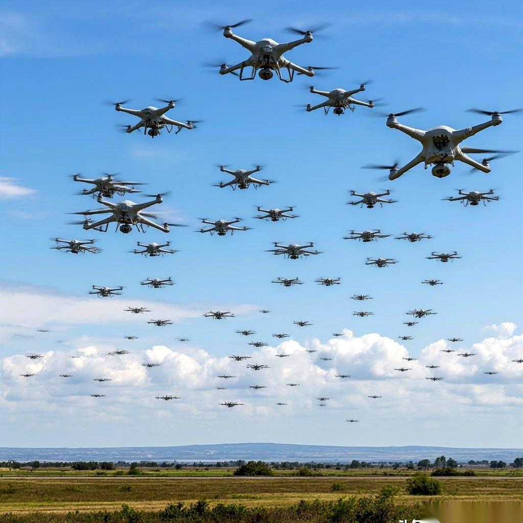 200万架无人机，像一场黑色的金属暴雪，要把整个天空都给你吞掉。你先别急着想象