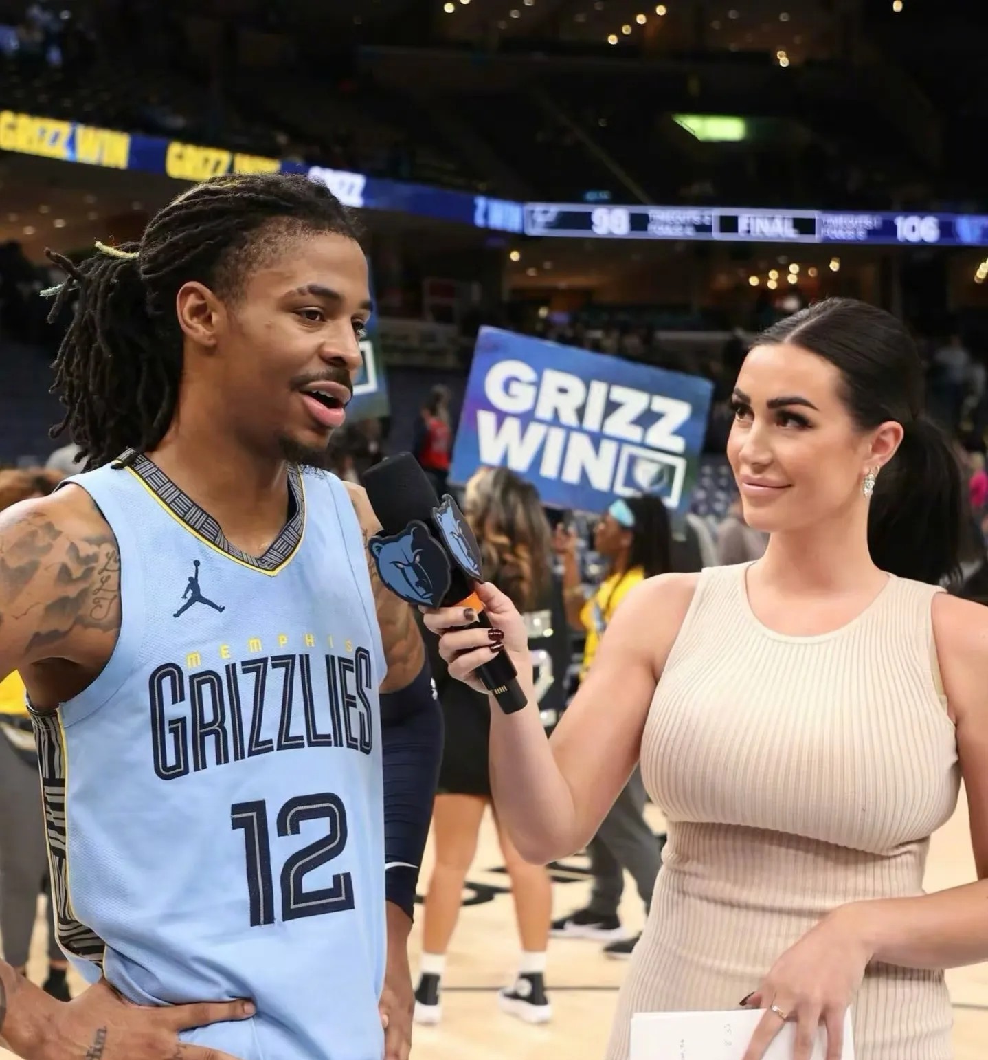 NBA女记者，一眼炸裂的身材。
