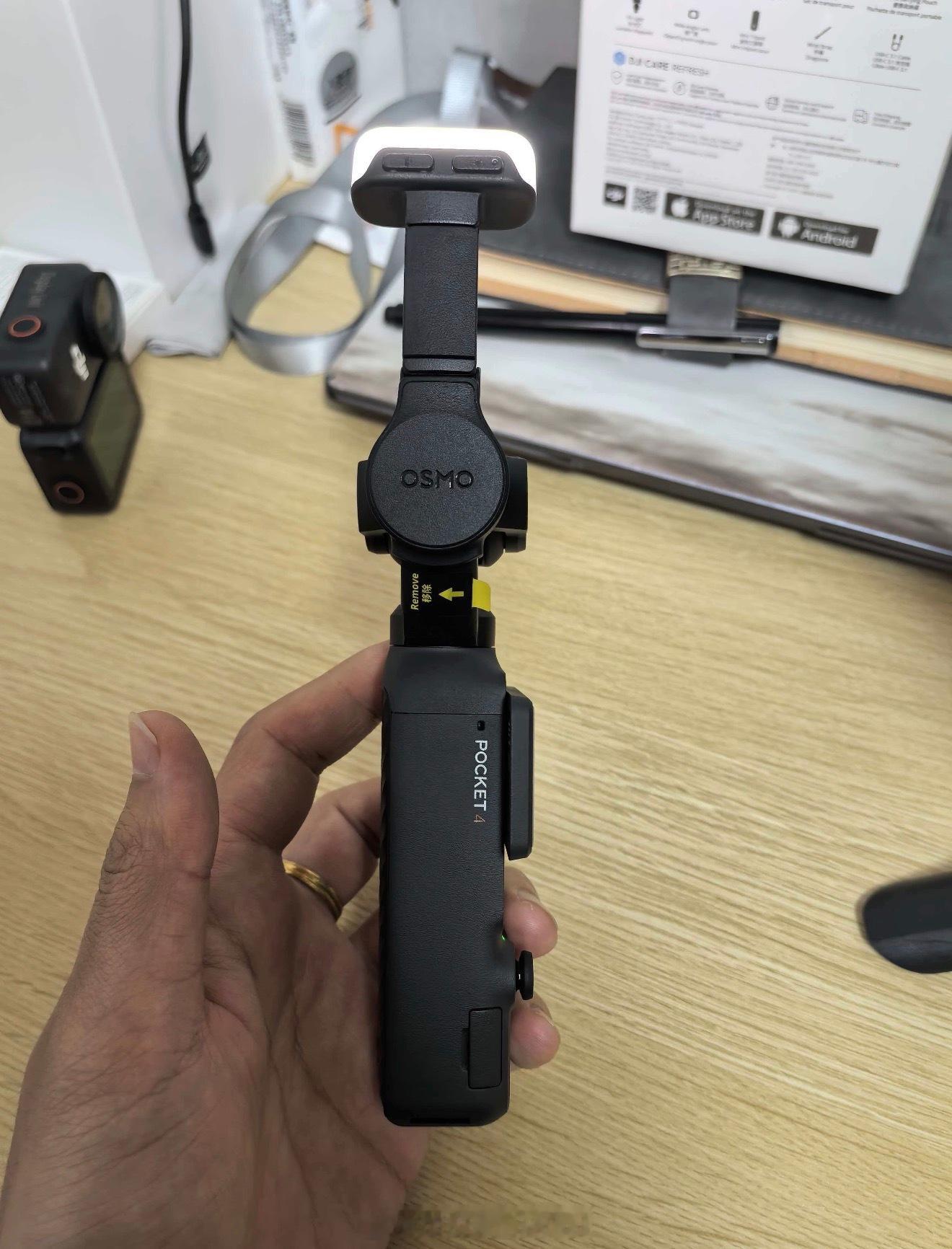 大疆pocket4对比前代变小了一圈？还有自带内存和闪光灯剩下也就cmos升级升