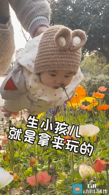 “哈哈哈，笑不活了”近日，四川一位妈妈带着宝宝在楼下的小区玩，妈妈看到花圃里的花