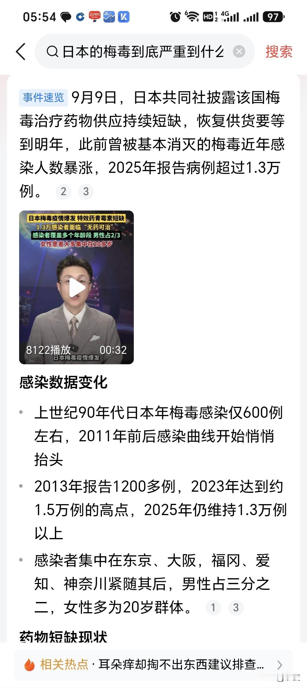 日本梅毒严重？超过1.3万例！我们是多少？仅2026年上半年就33万例，实际估计