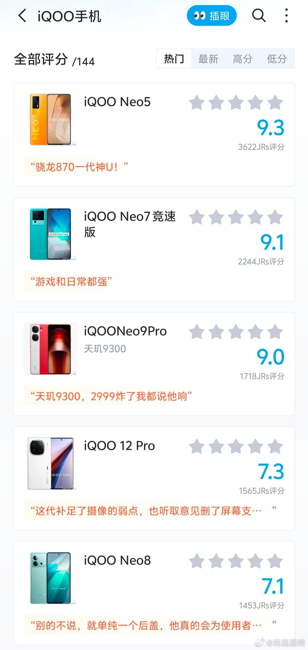 iqooiQOO六周年一起来Q6，“IQOO手机”热门评分大