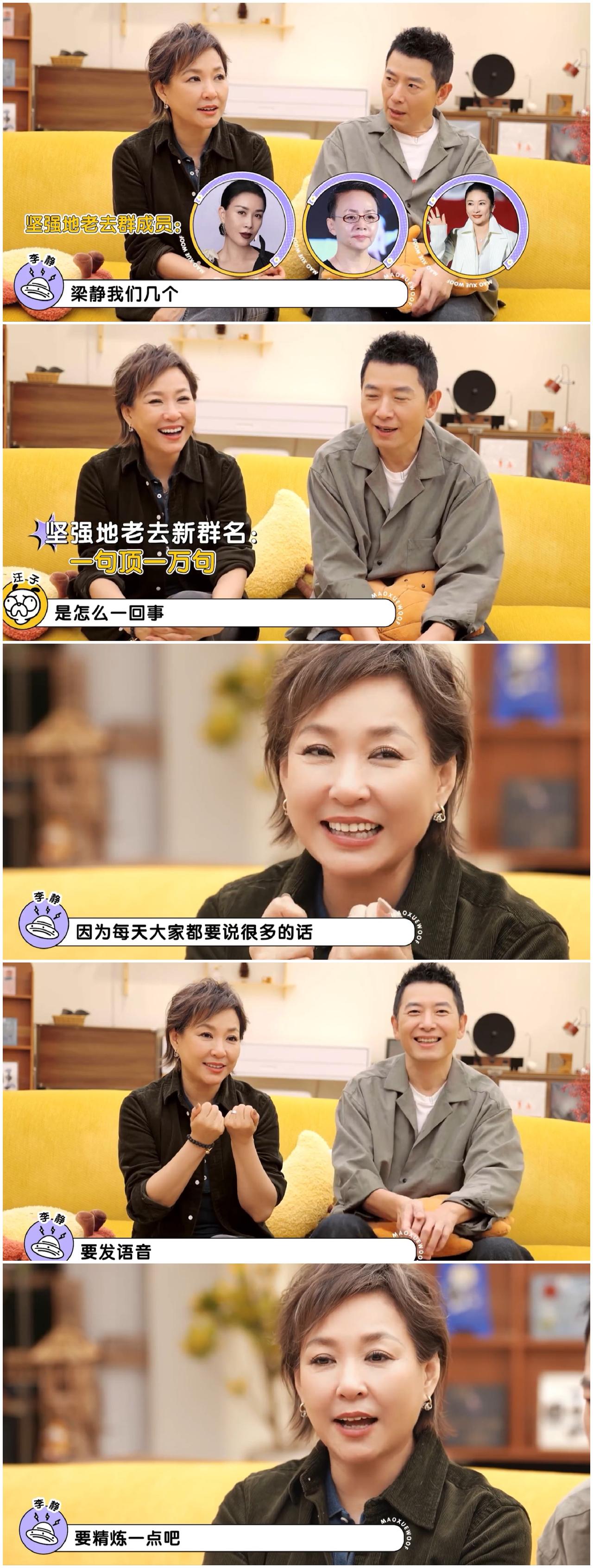 李静跟戴军聊天，谈及那英，宋丹丹，李静梁静有这样一个微信群。戴军不知道