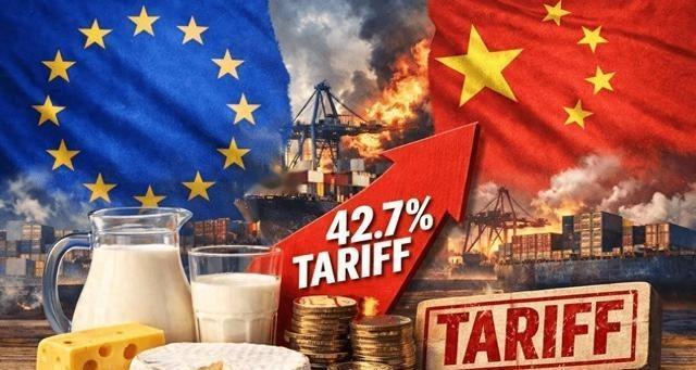 欧盟谴责中方称不该对乳制品加征关税，法国奶农一片哀嚎：损失惨重！最近中欧贸易