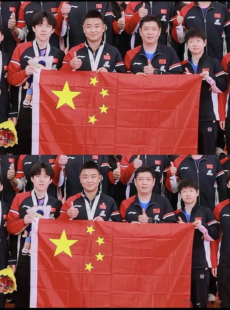 楚钦说的“同步上升”，在这一刻具象化了![赞]中国乒乓球队:男子领军人物王楚钦