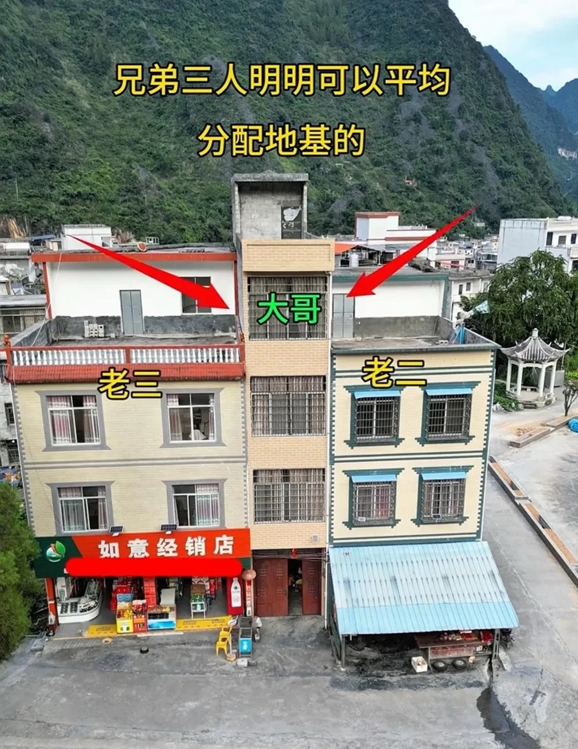 你认为这三个兄弟建房子，谁最占便宜，谁最吃亏？