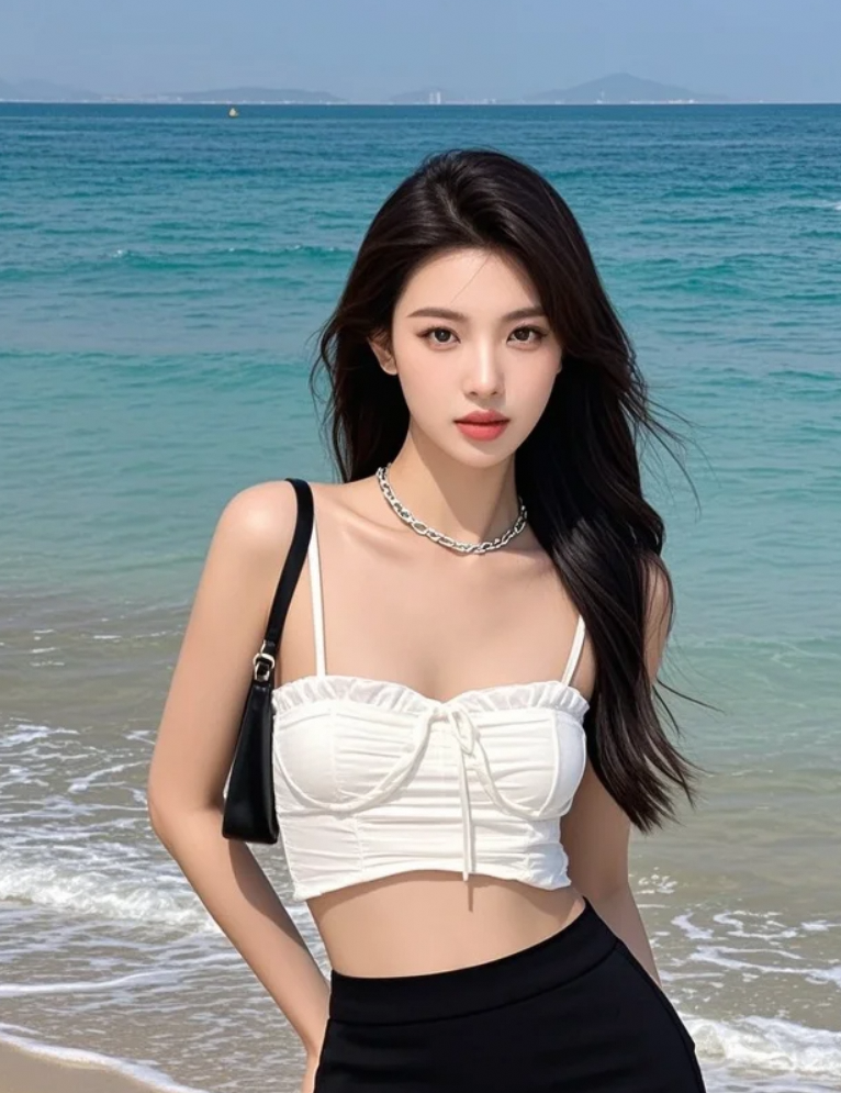 海风知我意，吹散她满头青丝