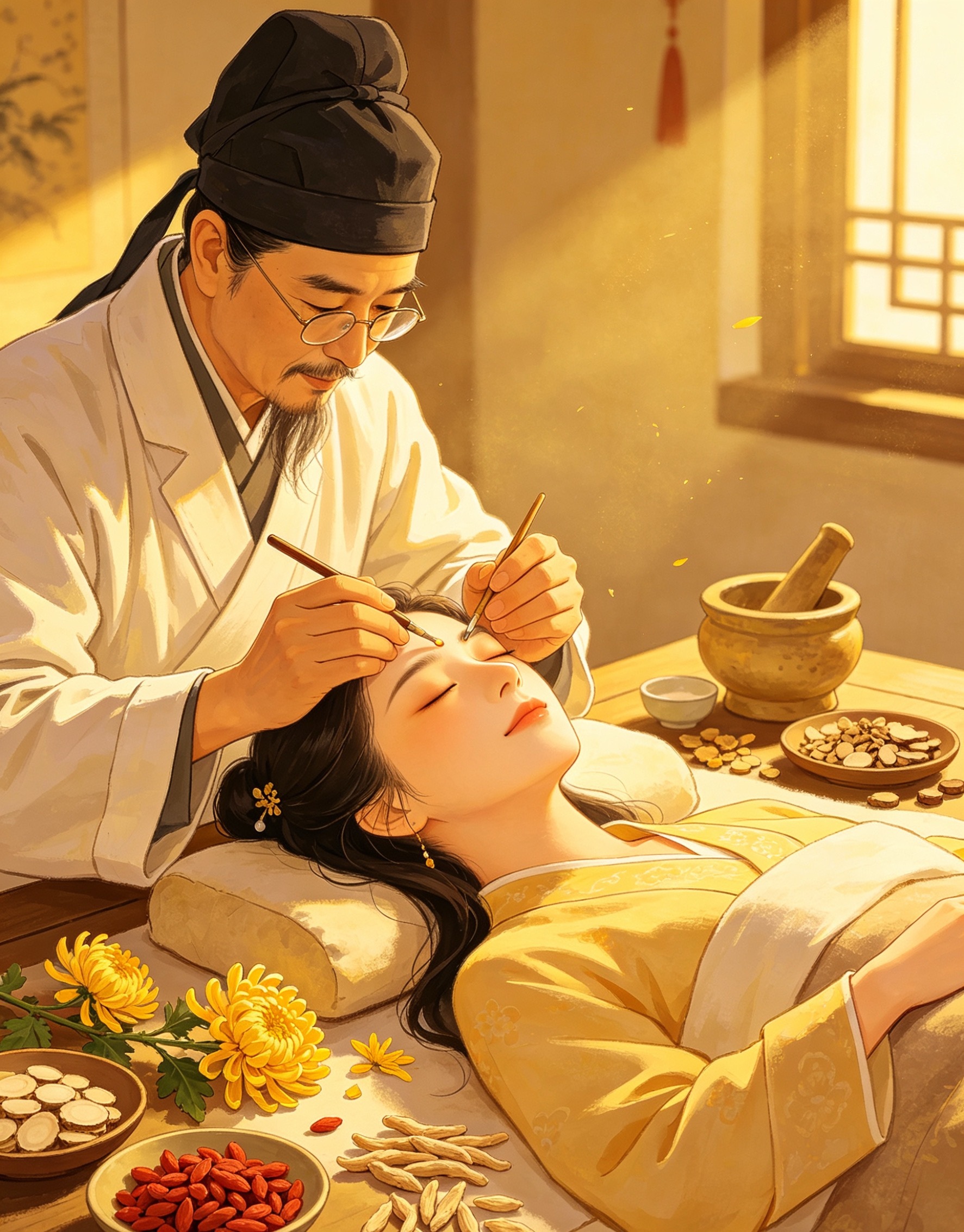 眼睛干涩畏光，别只靠眼药水，中医养眼从内里调长期盯手机、熬夜加班，不少人眼睛一遇