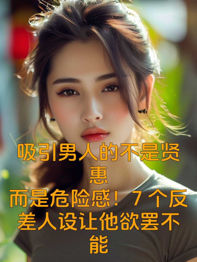 吸引男人的不是'贤惠'，而是'危险感'！7个'反差人设'让他欲罢不能