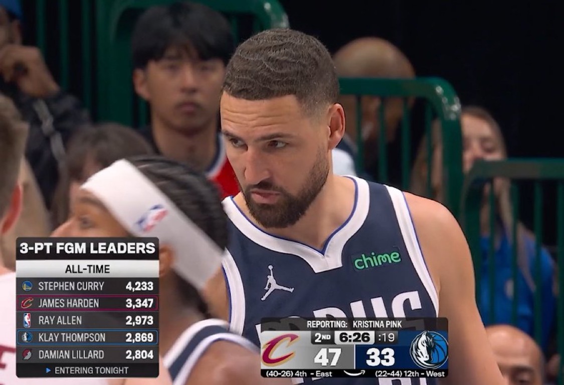 克莱·汤普森谈对阵詹姆斯·哈登：“能穿上球衣与哈登交手始终是一种荣幸。他是史上最