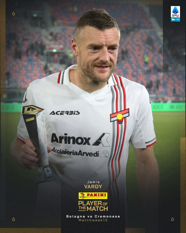 38岁瓦尔迪意甲双响意甲第13轮比赛，克雷莫内塞客场3-1击败劲旅博洛尼亚。