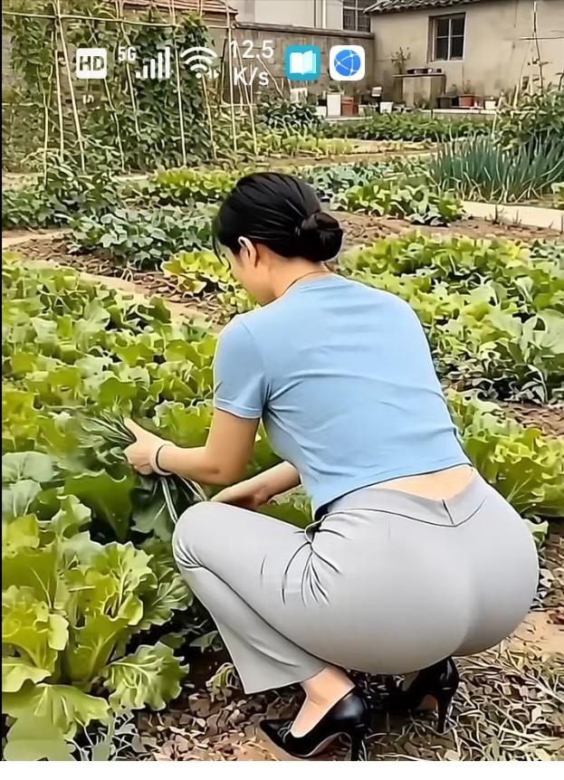 〔纯绿色蔬菜〕不爱繁华闹市，独醉田园风光。小院清幽，绿树环绕