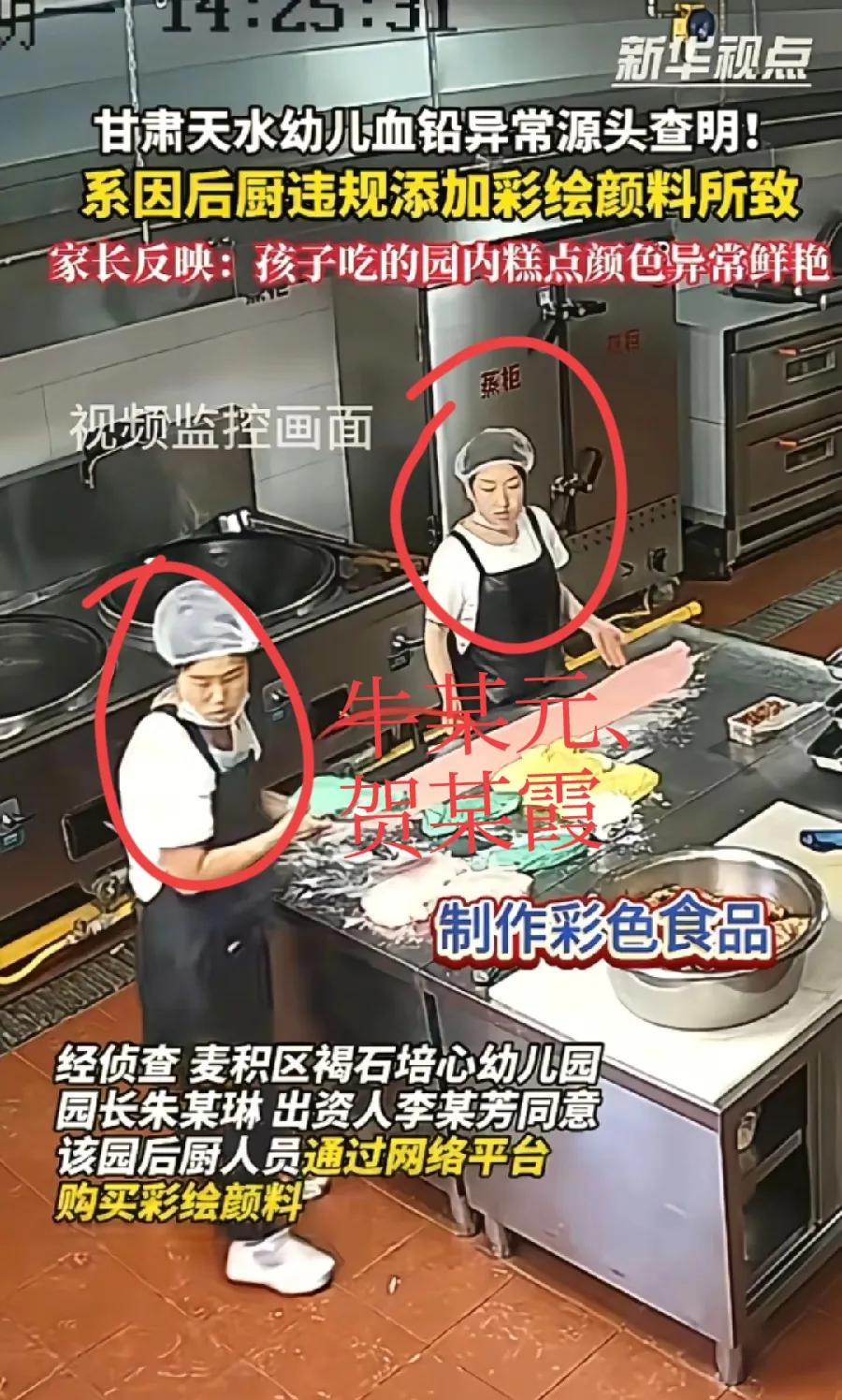牛某元、贺某霞，天水血铅幼儿园的2个女厨师，给孩子们投毒的第一凶手！网购彩绘颜料