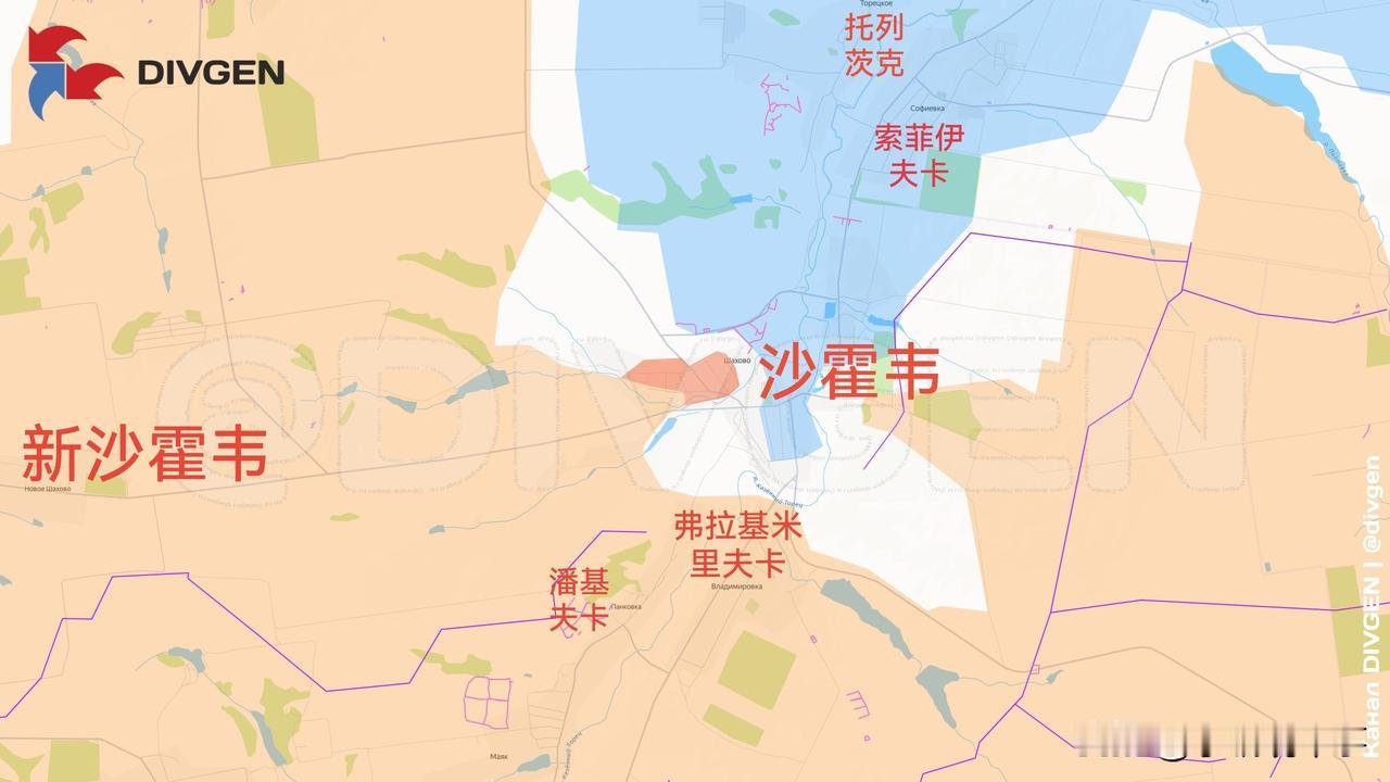 10月26日箭头社更新俄乌战报：图一：俄军突击队继续扩大沙霍韦村的控制区。