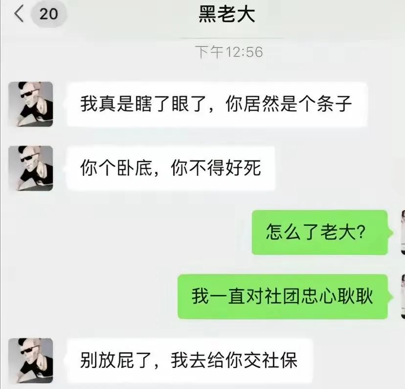 黑老大帮交，这下露馅了。