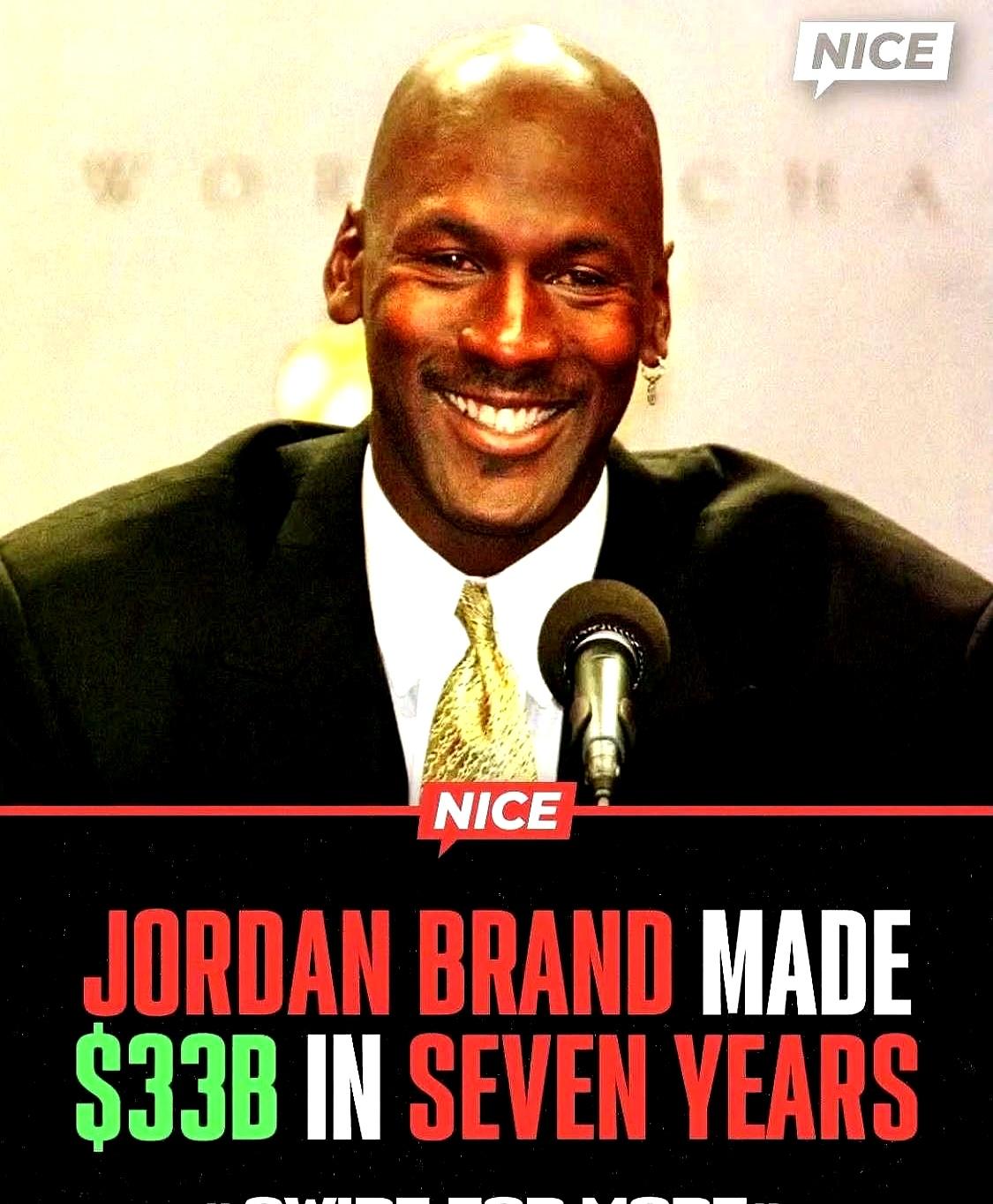 迈克尔·乔丹最近7年分红挣了多少钱？那300亿的营收里，他直接拿走5%的